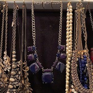 Charming Charlie Silver / Navy Necklace